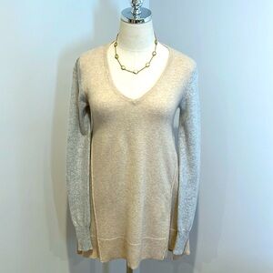 Ply Cashmere color block long sweater